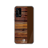 Huawei P40 Pro Pinwuyo Wood Grain Style Cover - Brun