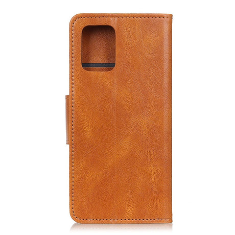 Huawei P40 Neutralt Læder Cover m. Kortholder Brun