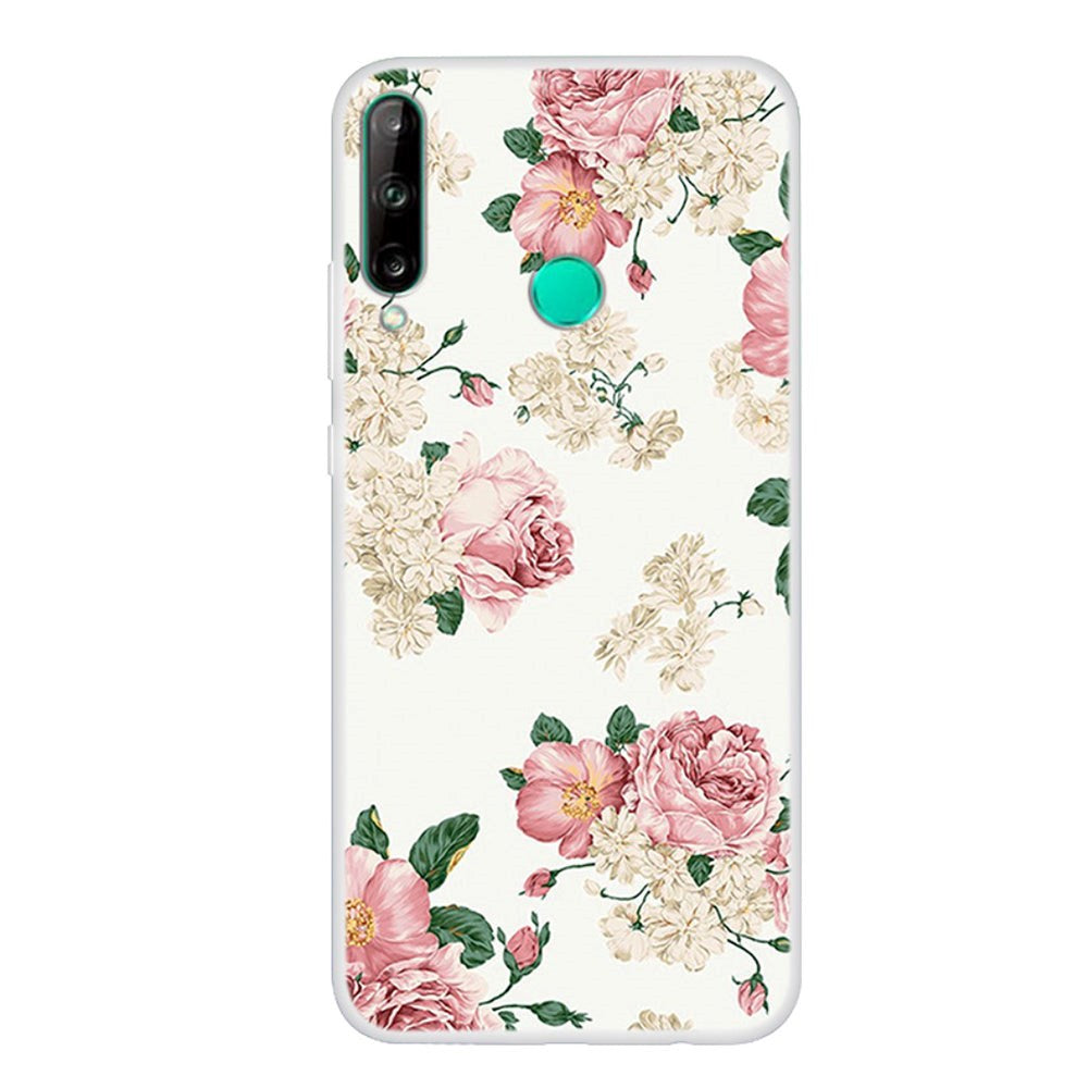 Huawei P40 Lite E Fleksibelt Plastik Cover - Blomster