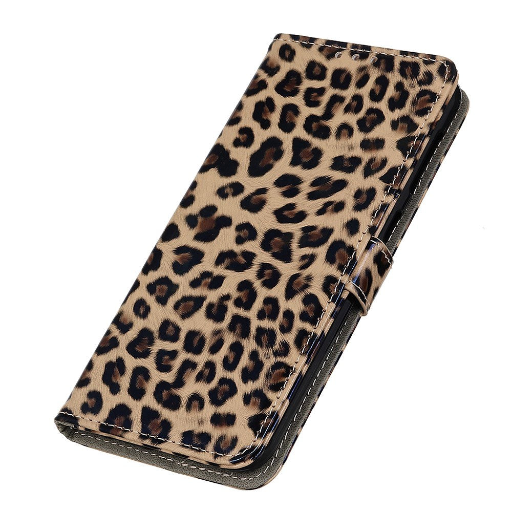 Huawei Honor 9X Lite Blankt Læder Cover m. Pung Leopard