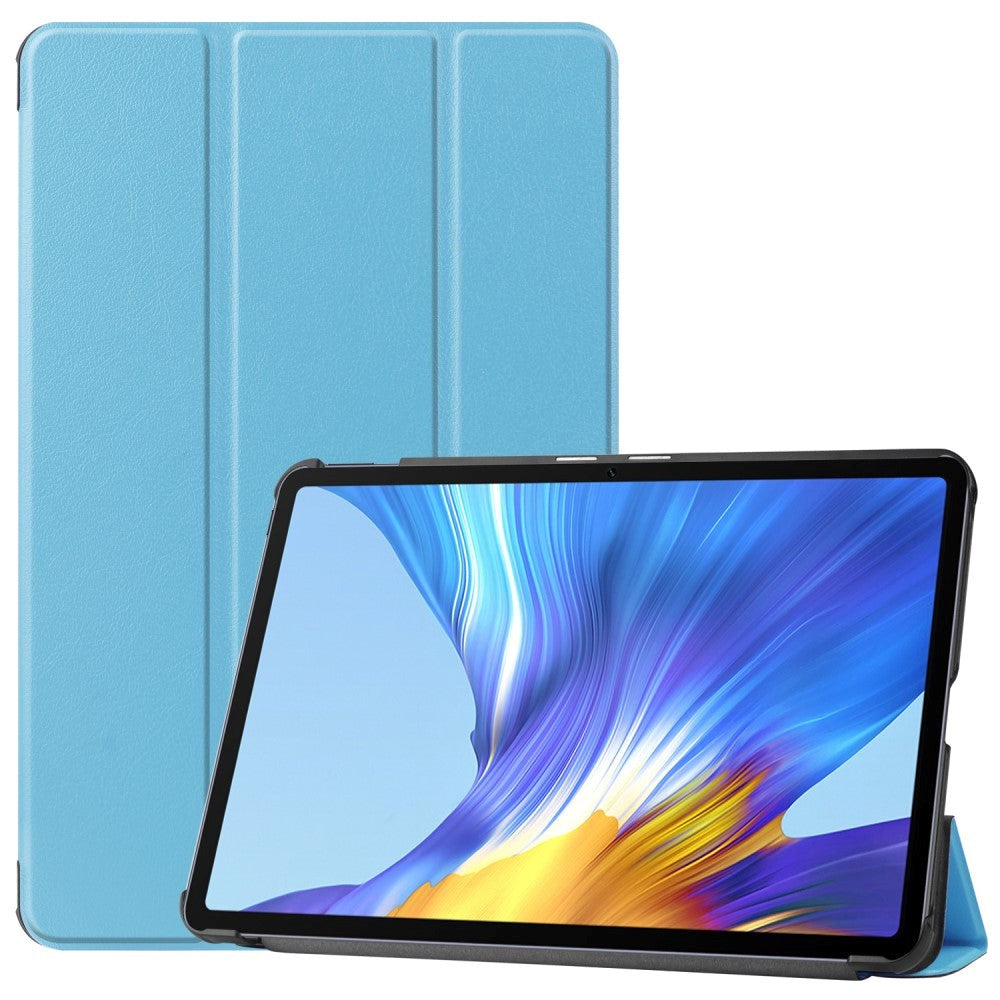 Huawei MatePad 10.4 Tri-Fold Flip Læder Cover - Lyseblå