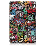 Huawei MatePad 10.4" Tri-Fold Læder Flip Cover - Cartoon Graffiti