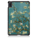 Huawei MatePad 10.4" Læder Flip Cover - Hvide Blomster