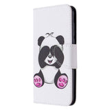 Huawei Y5p Riflet Læder Cover m. Kortholder - Baby Panda