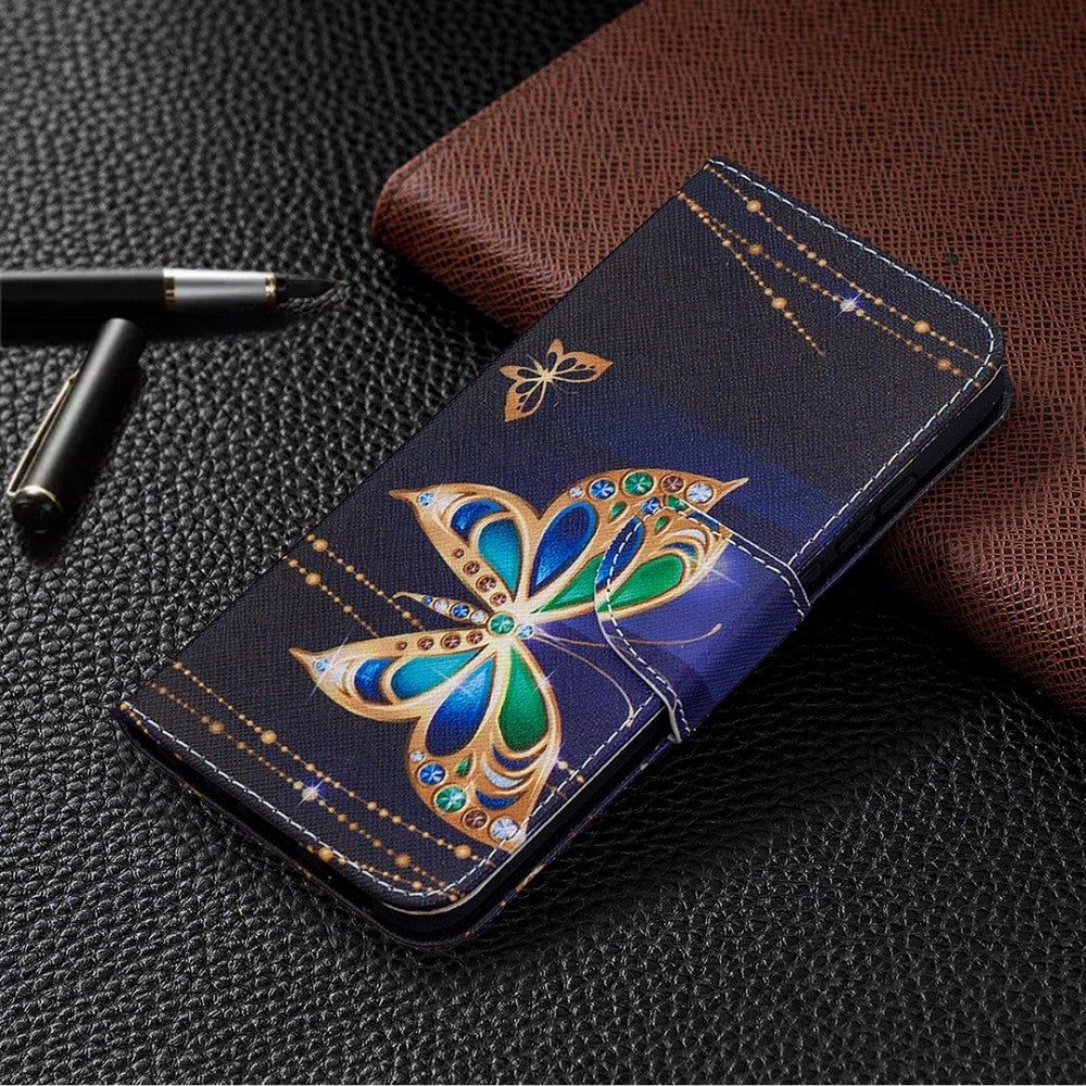 Huawei Honor 9X Lite Cover m. Pung Guld Sommerfugle