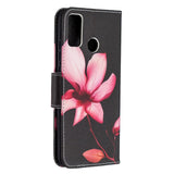 Huawei Honor 9X Lite Læder Cover m. Pung - Pink Blomst