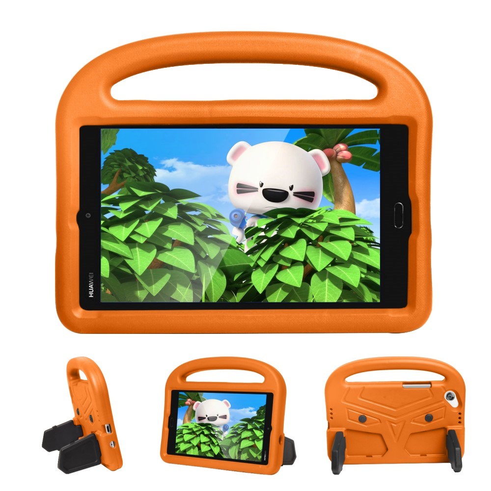 Huawei MediaPad M3 - T8 Børne cover - Sparrow Kickstand Cover - Orange