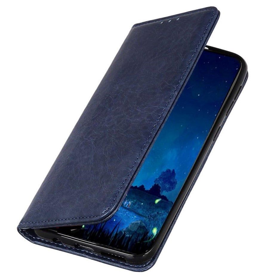 Huawei P Smart (2021) Moderne Neutralt Læder Cover m. Pung - Blå