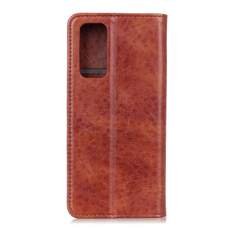 Huawei P Smart (2021) Moderne Neutralt Læder Cover m. Pung - Brun