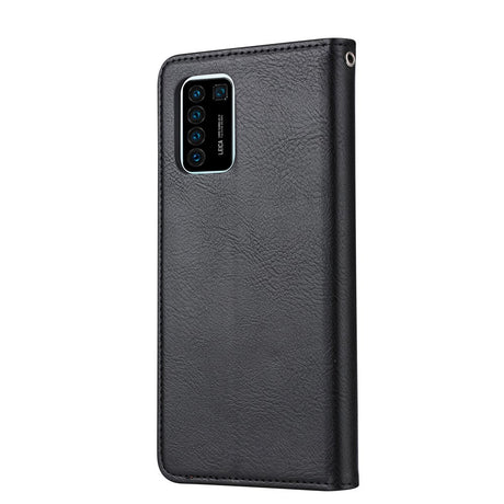 Huawei P Smart (2021) Læder Cover m. Ekstra Kortlomme - Sort