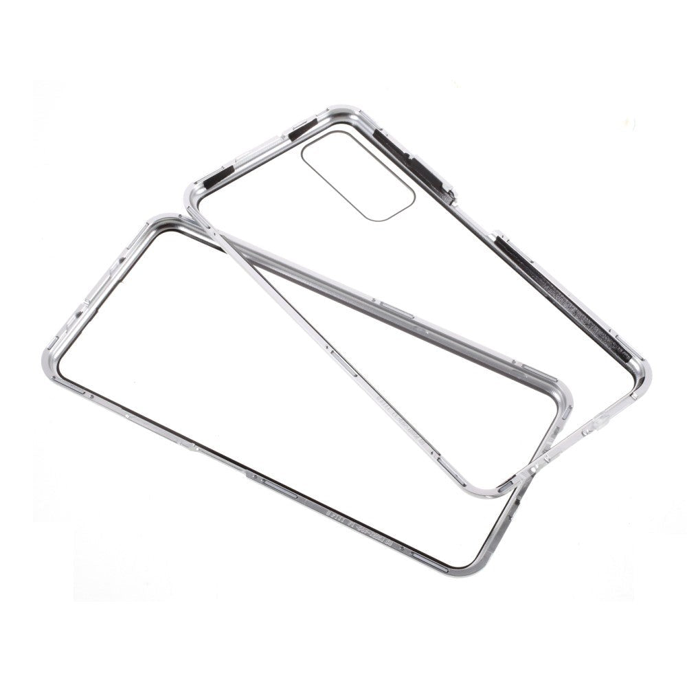 Huawei P Smart 2021 Magnetisk Cover m. Glas Forside & Bagside - Sølv