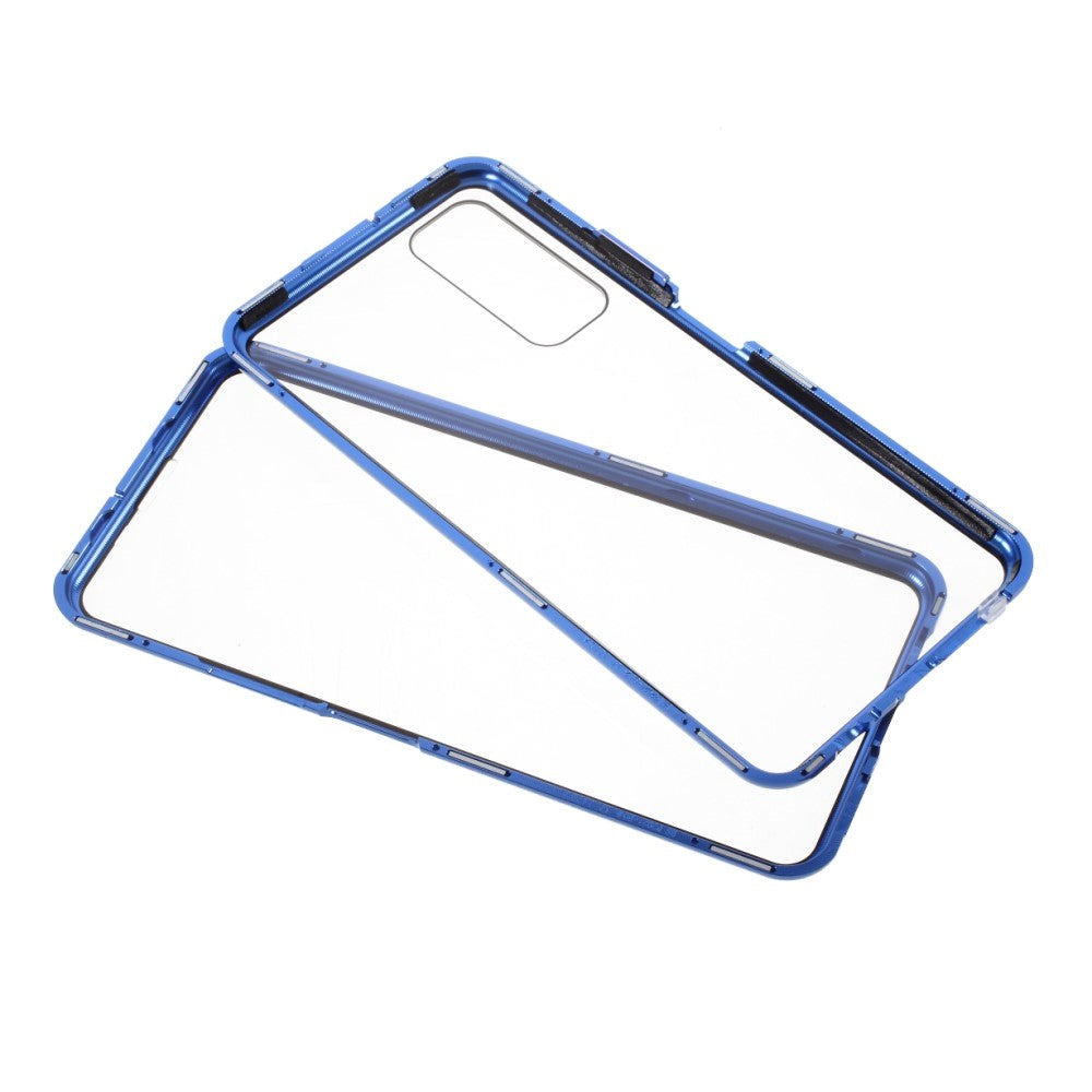 Huawei P Smart 2021 Magnetisk Cover m. Glas Forside & Bagside - Blå