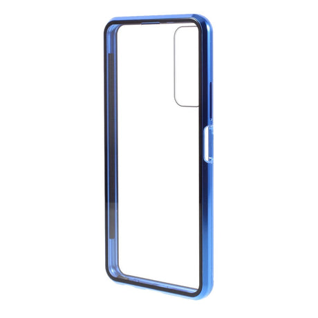 Huawei P Smart 2021 Magnetisk Cover m. Glas Forside & Bagside - Blå