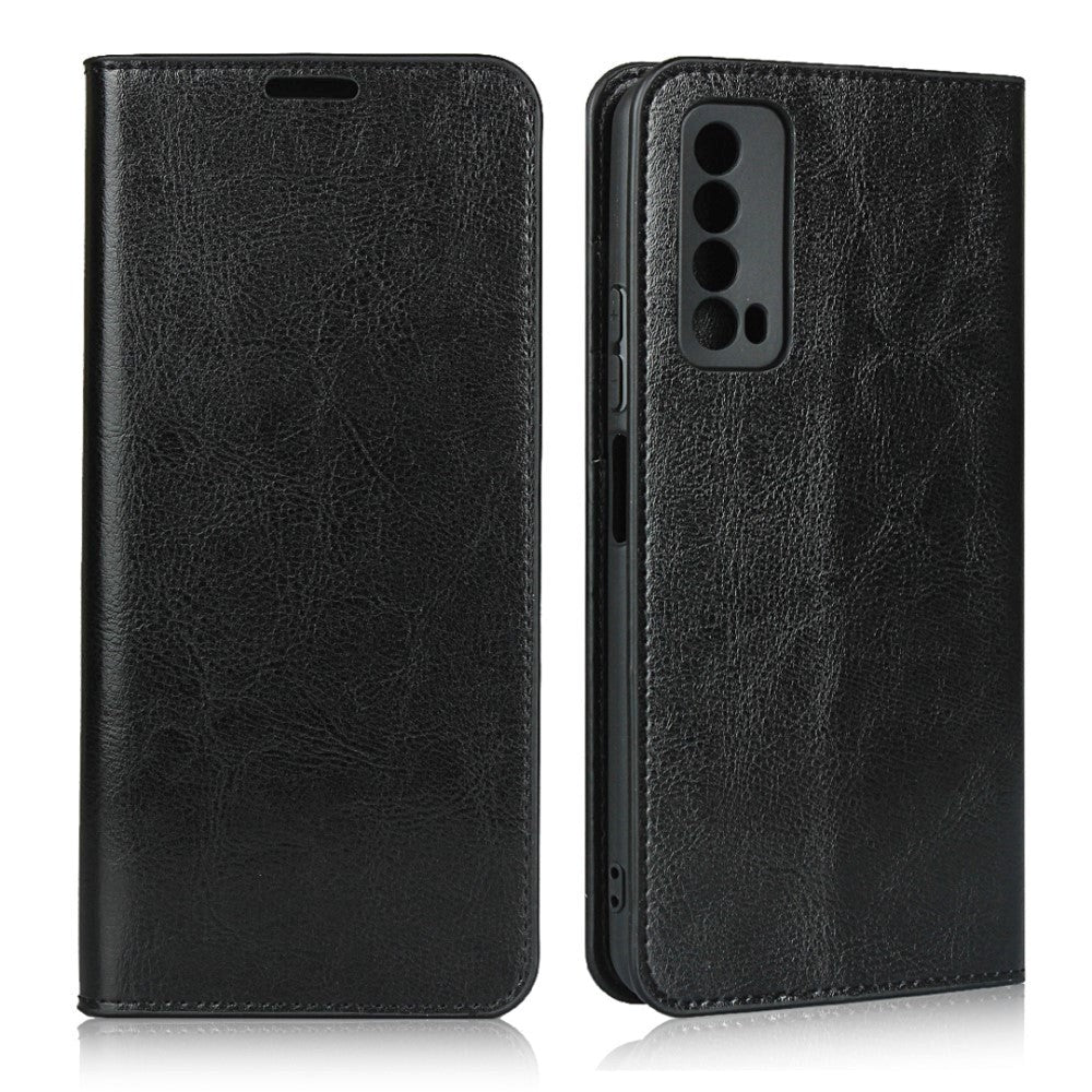 Huawei P Smart 2021 Neutralt Læder Cover m. Pung - Sort