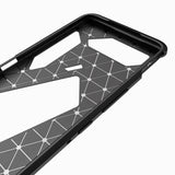 Asus ROG Phone 5 Brushed Carbon TPU Plast Bagside Cover - Rød