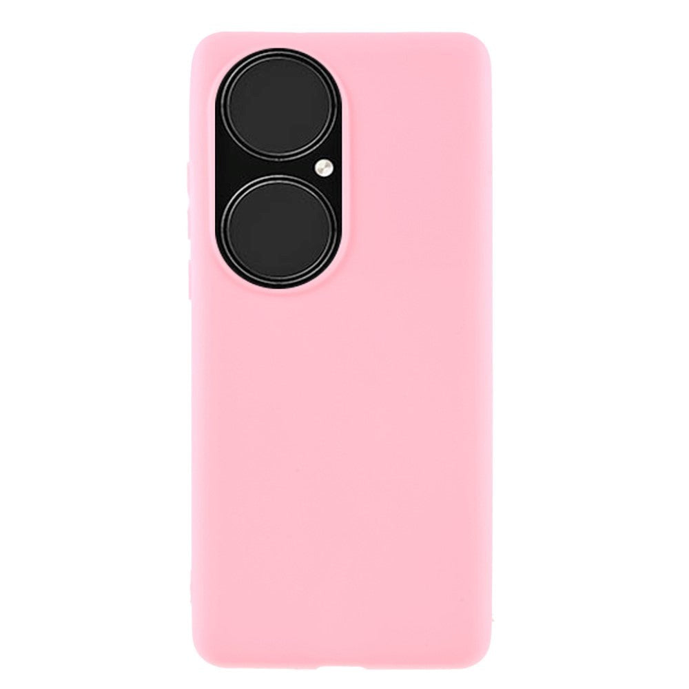 Huawei P50 Pro Fleksibelt Mat Bagside Cover - Lyserød