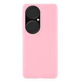 Huawei P50 Pro Fleksibelt Mat Bagside Cover - Lyserød