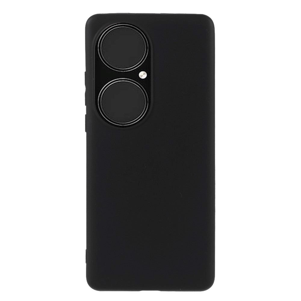 Huawei P50 Pro Fleksibelt Mat Bagside Cover - Sort