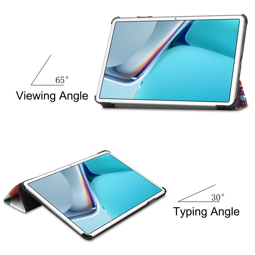 Huawei MatePad 11 Læder Flip Cover m. Ståfunktion - Sommerfugle