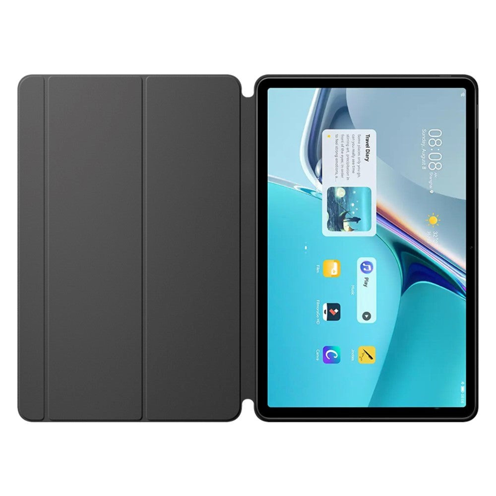 Huawei MatePad 11 Magnetisk Tri-Fold Flip Cover - Sort