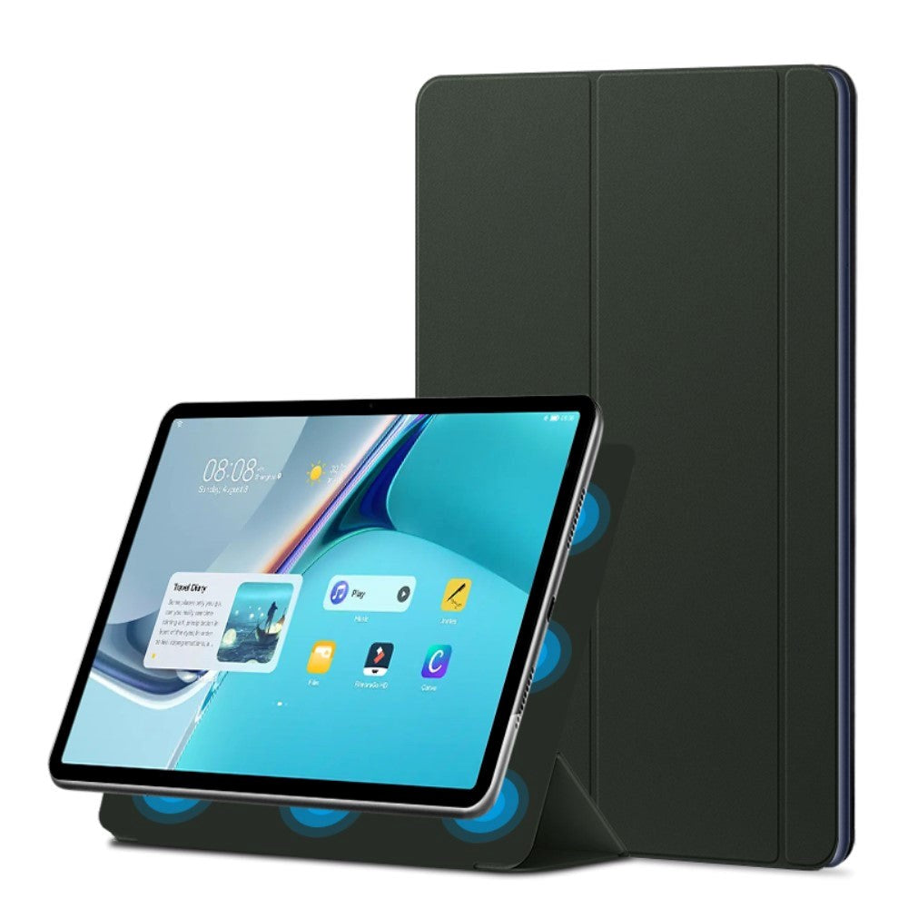 Huawei MatePad 11 Magnetisk Tri-Fold Flip Cover - Grøn