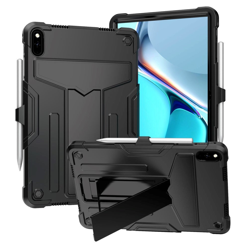 Huawei MatePad 11 Håndværker Bagside Cover m. Kickstand & Penholder - Sort