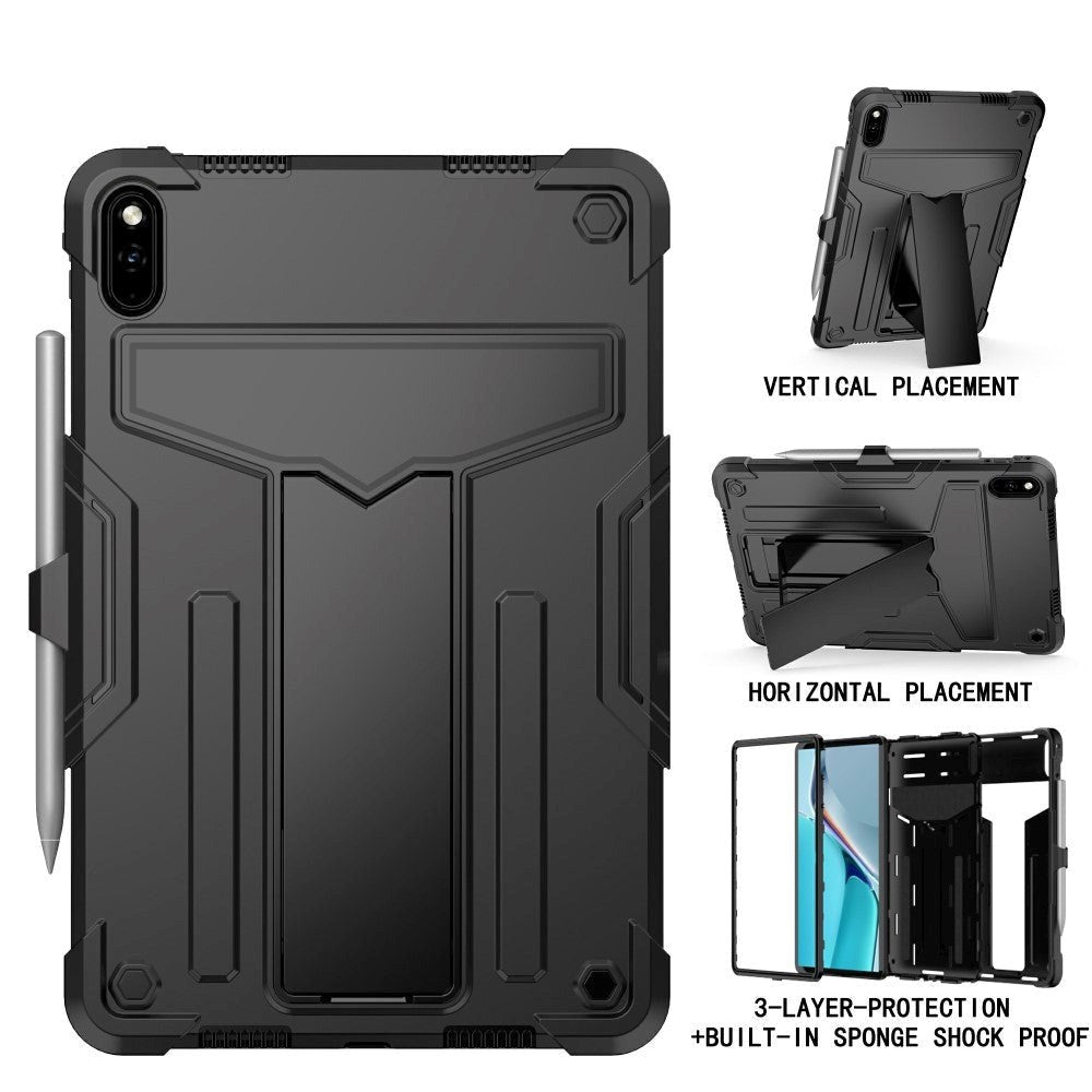 Huawei MatePad 11 Håndværker Bagside Cover m. Kickstand & Penholder - Sort