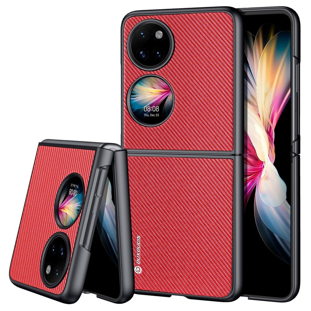 Huawei P50 Pocket Dux Ducis FINO Series Hybrid Bagside Cover - Rød