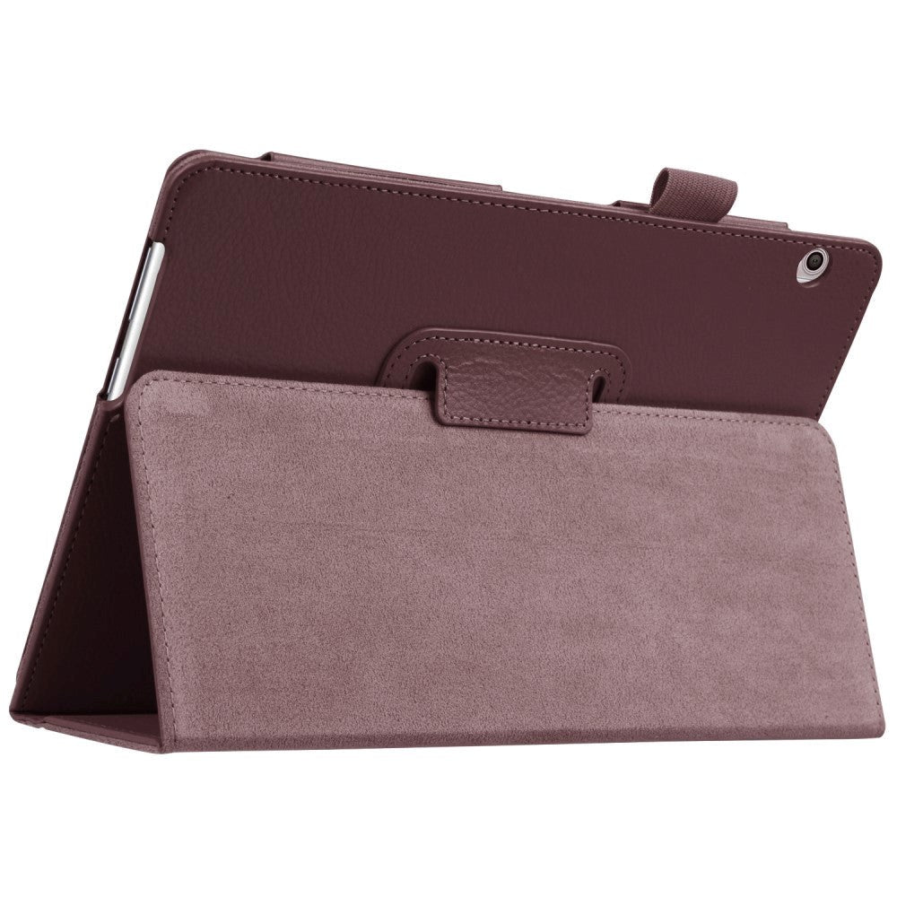 Huawei MediaPad T3 10 9.6" Læder Cover m. Flipstand Brun