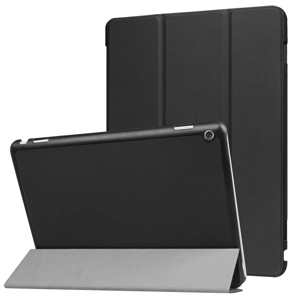 Huawei MediaPad M3 Lite 10 Cover - Tri-Fold Læder Etui Sort