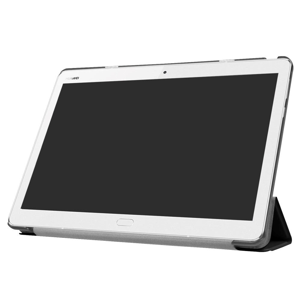 Huawei MediaPad M3 Lite 10 Cover - Tri-Fold Læder Etui Sort