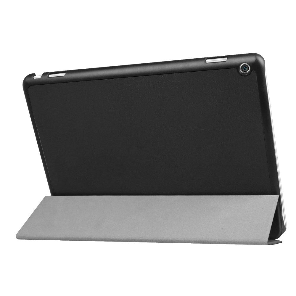 Huawei MediaPad M3 Lite 10 Cover - Tri-Fold Læder Etui Sort