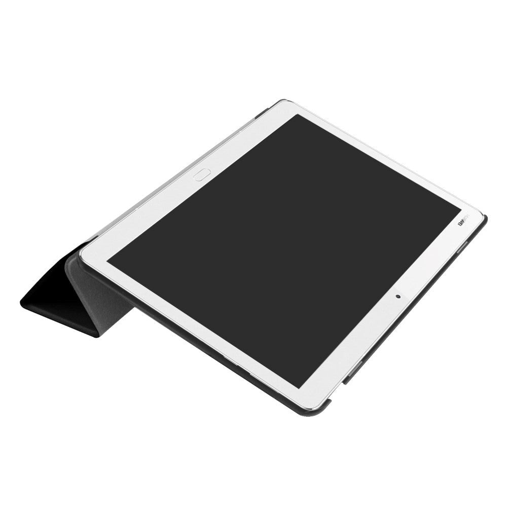 Huawei MediaPad M3 Lite 10 Cover - Tri-Fold Læder Etui Sort