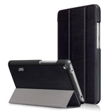 Huawei Mediapad T3 7" Cover - Klassisk Tri-fold Læder Cover Sort