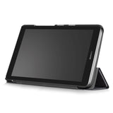 Huawei Mediapad T3 7" Cover - Klassisk Tri-fold Læder Cover Sort