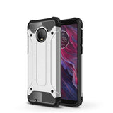 Motorola Moto G6 TPU + Plast Hybrid Håndværker Cover Sølv