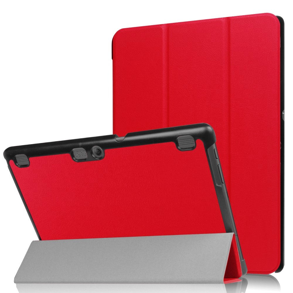 Lenovo Tab 10 (TB-X103F) Cover - Tri-fold Læder Cover - Rød