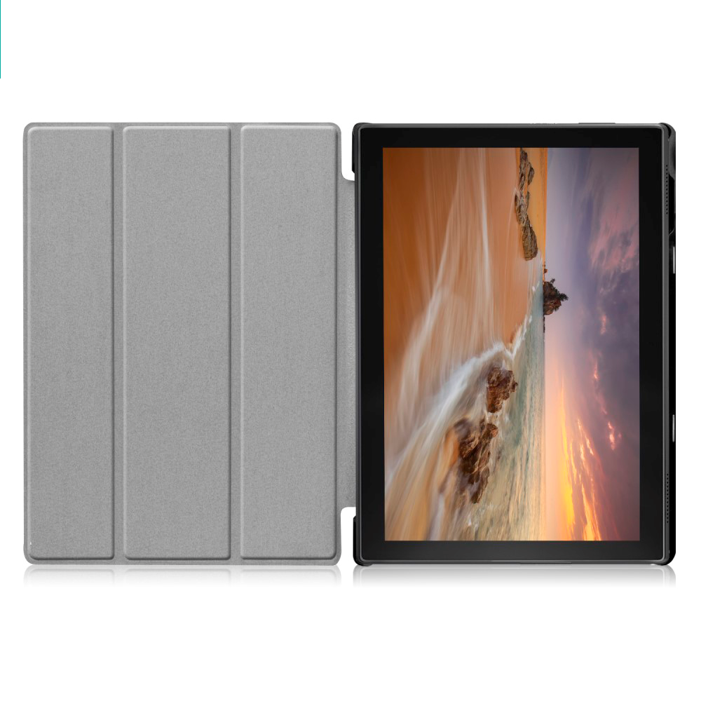 Lenovo Tab E10 Læder Cover m. Tri-fold Stand - Grøn