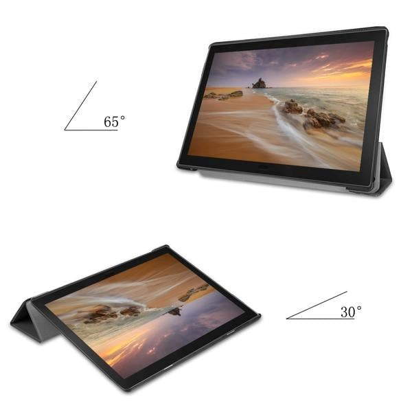 Lenovo Tab E10 Læder Cover m. Tri-fold Stand - Grå