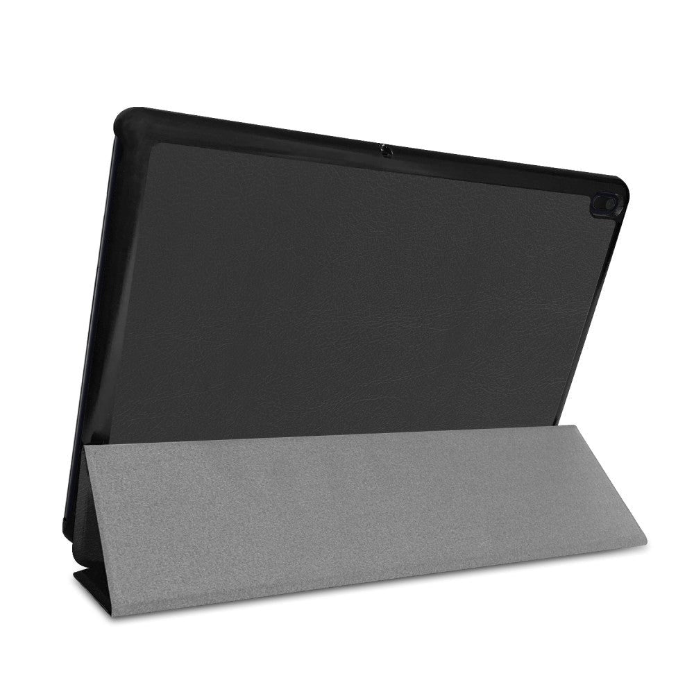 Lenovo Tab E10 Læder Cover m. Tri-fold Stand - Sort