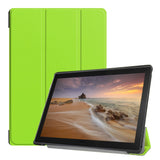 Lenovo Tab E10 Læder Cover m. Tri-fold Stand - Grøn