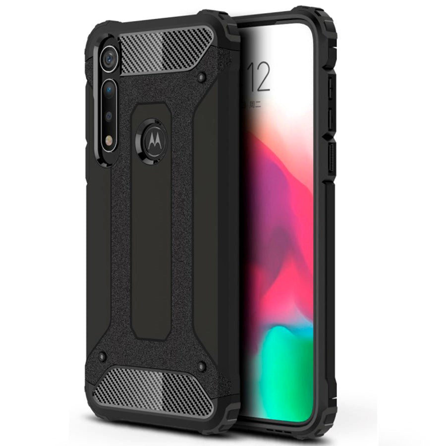 Motorola Moto G8 Plus Armor Guard Hard Case Cover - Sort