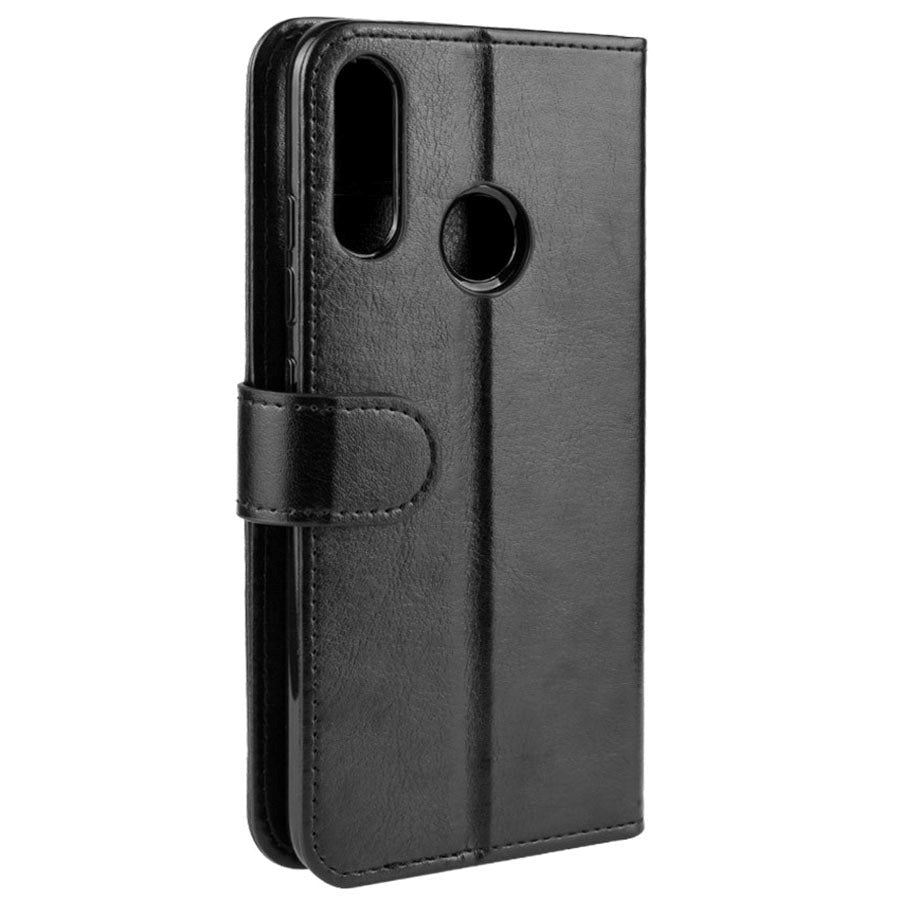 Motorola Moto E6 Plus Crazy Horse Læder Cover m. Pung Sort