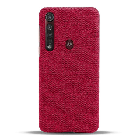 Motorola Moto G8 Plus Stofbetrukket Plastik Cover Rød