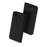 Motorola Moto E6 Play Dux Ducis Skin Pro Series Thin Wallet Cover - Sort