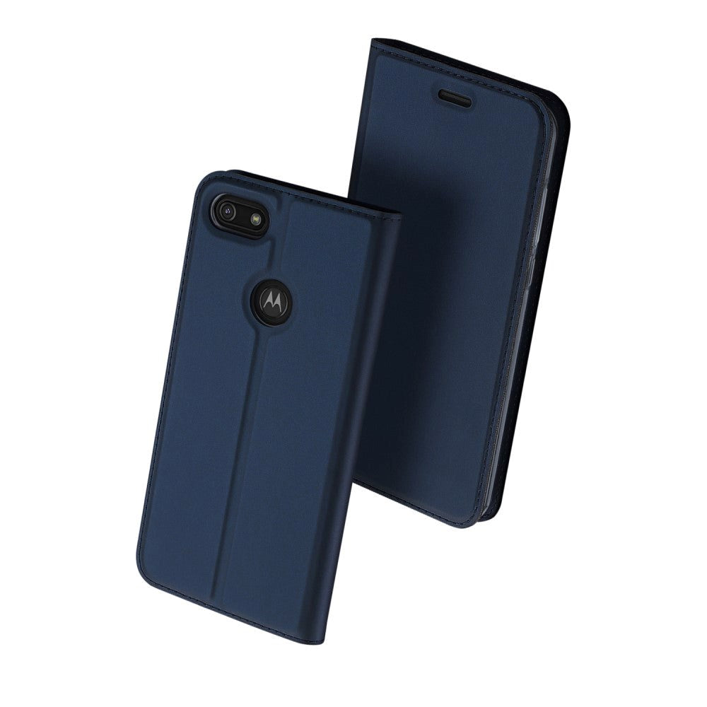 Motorola Moto E6 Play Dux Ducis Skin Pro Series Thin Wallet Cover - Blå