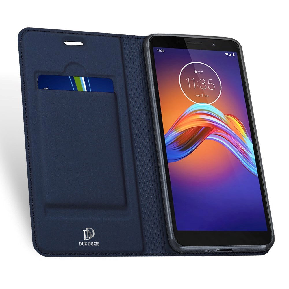 Motorola Moto E6 Play Dux Ducis Skin Pro Series Thin Wallet Cover - Blå