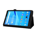 Lenovo Tab M8 (2nd Gen.) 8" Litchi Læder Cover m. Magnetluk & Ståfunktion - Sort