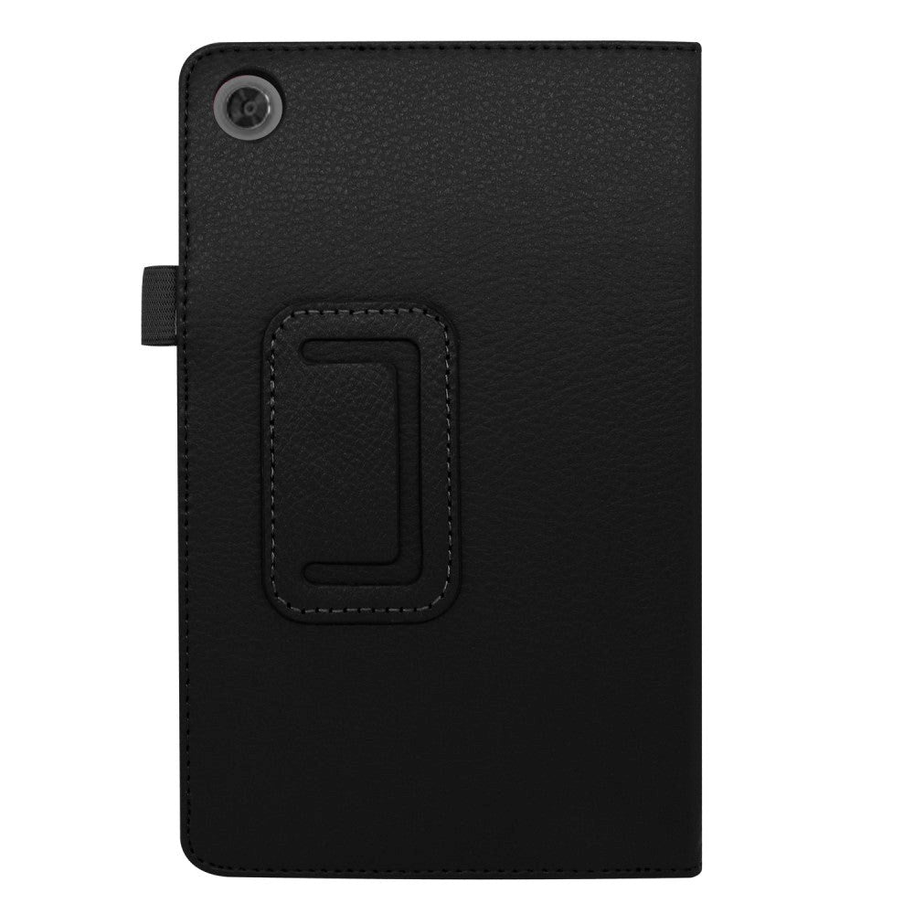 Lenovo Tab M8 (2nd Gen.) 8" Litchi Læder Cover m. Magnetluk & Ståfunktion - Sort