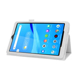 Lenovo Tab M8 (2nd Gen.) 8" Litchi Læder Cover m. Magnetluk & Ståfunktion - Hvid